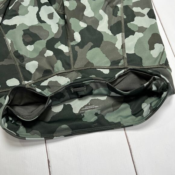 Athleta Lightning Camo 7/8 Tight Stash Pocket SIZE S Green Yoga Pants - Picture 6 of 12